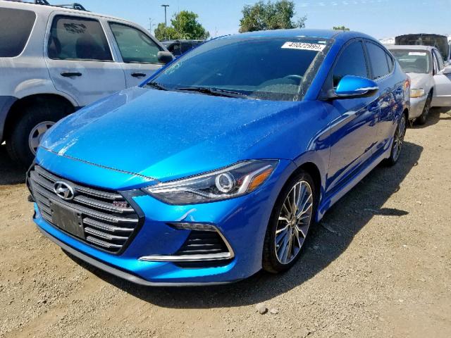 KMHD04LB5HU359382 - 2017 HYUNDAI ELANTRA SP BLUE photo 2