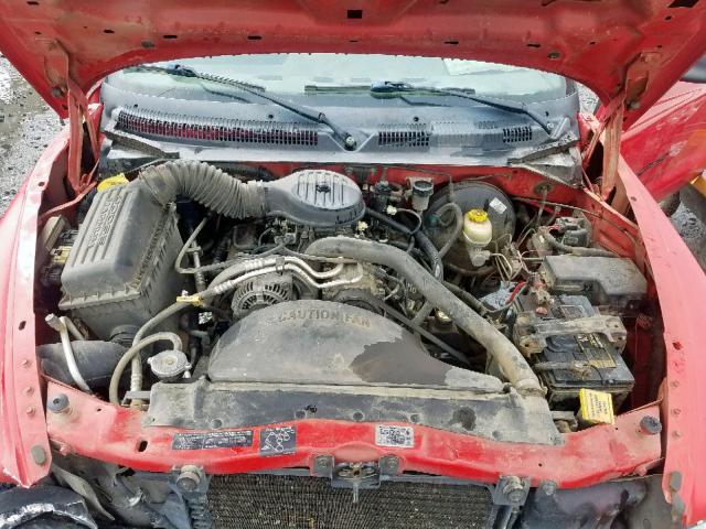 1B7GL22X5WS734772 - 1998 DODGE DAKOTA RED photo 7