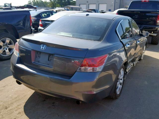 1HGCP36858A019321 - 2008 HONDA ACCORD EXL GRAY photo 4