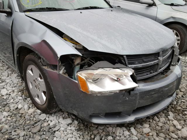 1B3CC4FB9AN113584 - 2010 DODGE AVENGER SX GRAY photo 9