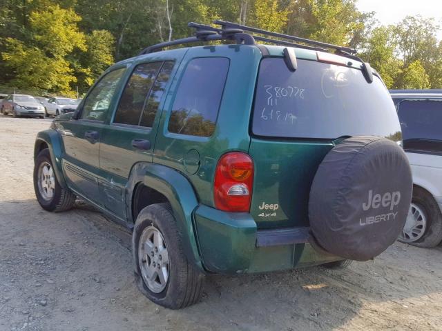 1J4GL58K63W713876 - 2003 JEEP LIBERTY LI GREEN photo 3