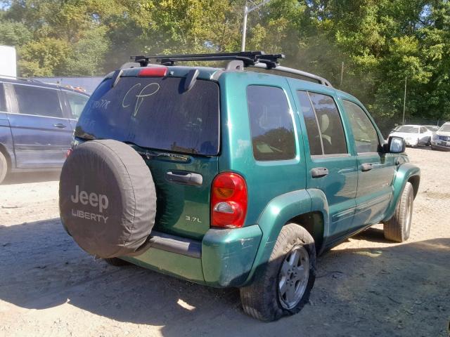 1J4GL58K63W713876 - 2003 JEEP LIBERTY LI GREEN photo 4