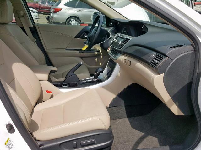 1HGCR2F89DA258319 - 2013 HONDA ACCORD EXL WHITE photo 5