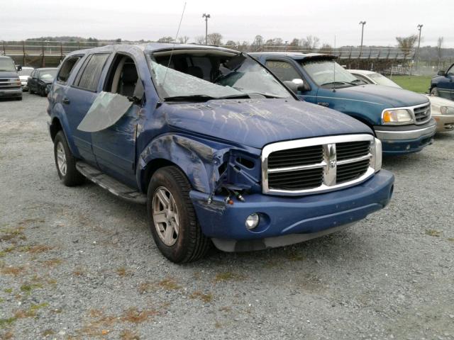 1D8HD48D74F180460 - 2004 DODGE DURANGO SL BLUE photo 1