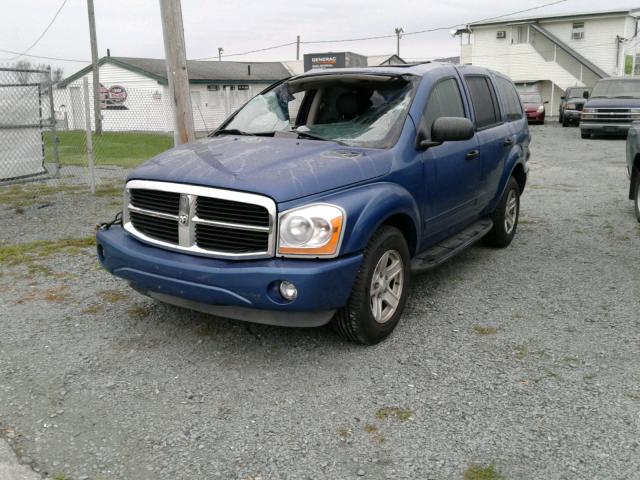 1D8HD48D74F180460 - 2004 DODGE DURANGO SL BLUE photo 2