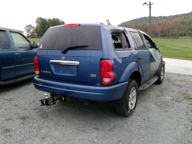 1D8HD48D74F180460 - 2004 DODGE DURANGO SL BLUE photo 4