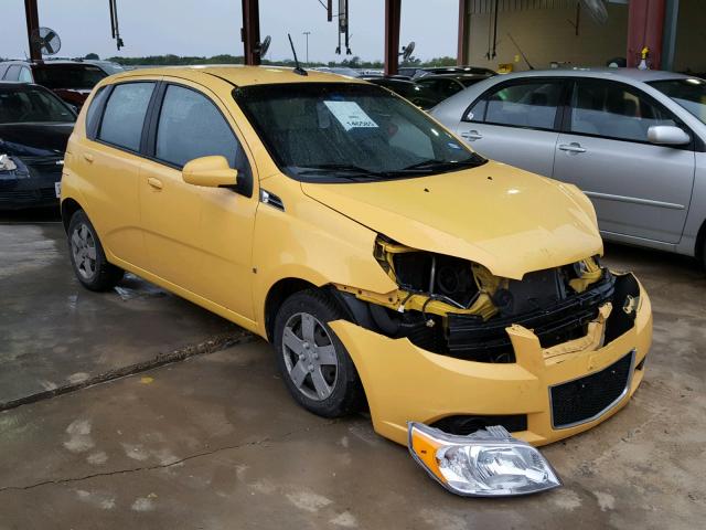 KL1TD66E09B611159 - 2009 CHEVROLET AVEO LS YELLOW photo 1