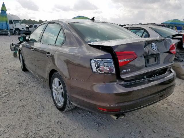 3VW2K7AJ4FM242196 - 2015 VOLKSWAGEN JETTA BASE 棕色 照片 3