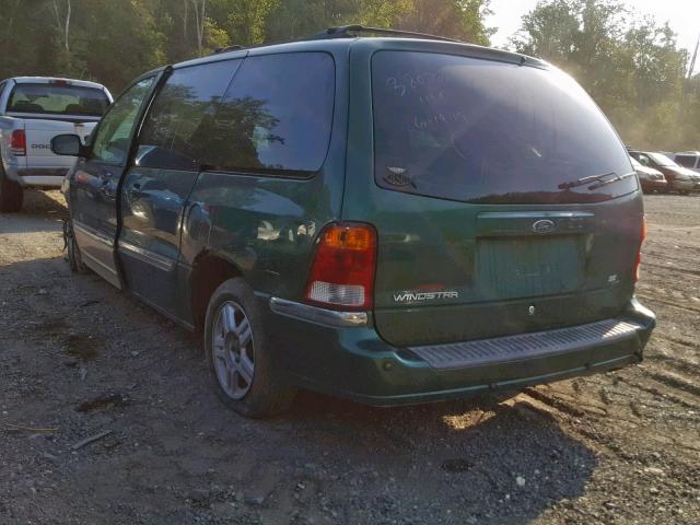 2FMZA52473BA62009 - 2003 FORD WINDSTAR S GREEN photo 3