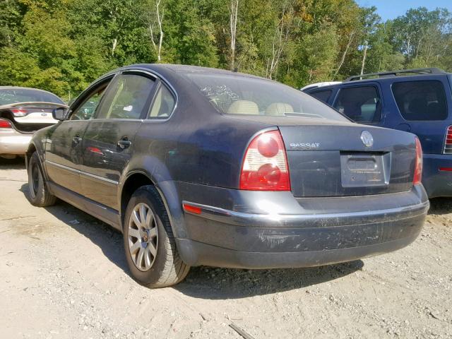 WVWPD63B02P173322 - 2002 VOLKSWAGEN PASSAT GLS BLUE photo 3