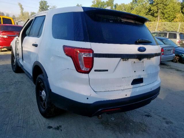 1FM5K8AR8HGC91423 - 2017 FORD EXPLORER P WHITE photo 3