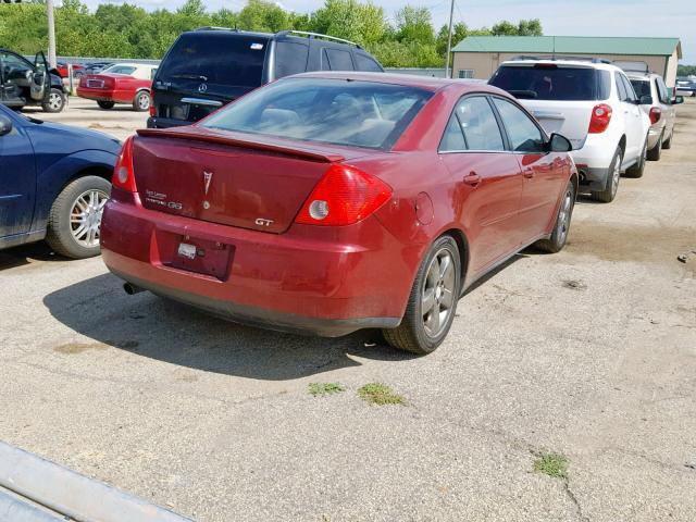 1G2ZH57N584195276 - 2008 PONTIAC G6 GT RED photo 4