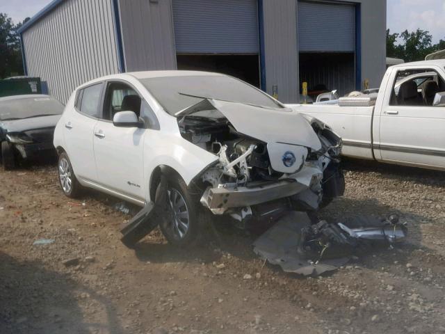 1N4AZ0CP6FC319743 - 2015 NISSAN LEAF S WHITE photo 1