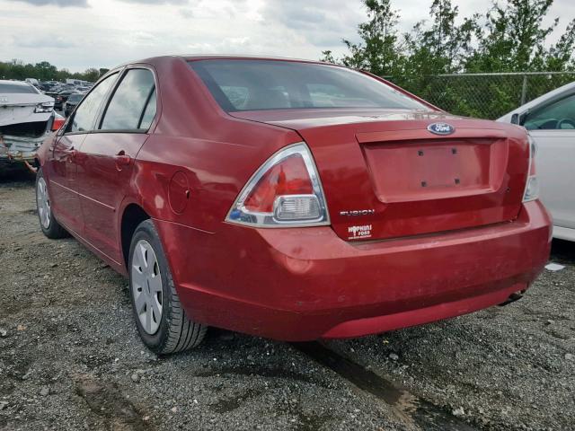3FAHP06Z37R123425 - 2007 FORD FUSION S RED photo 3