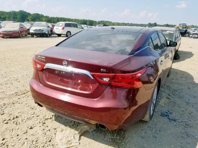 1N4AA6AP0GC384084 - 2016 NISSAN MAXIMA 3.5 MAROON photo 4