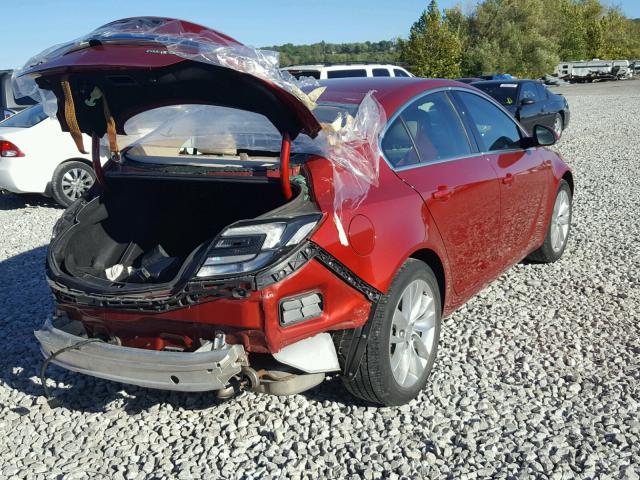 2G4GV5EK9E9293901 - 2014 BUICK REGAL RED photo 4