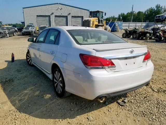 4T1BK3DB8BU430897 - 2011 TOYOTA AVALON BAS WHITE photo 3