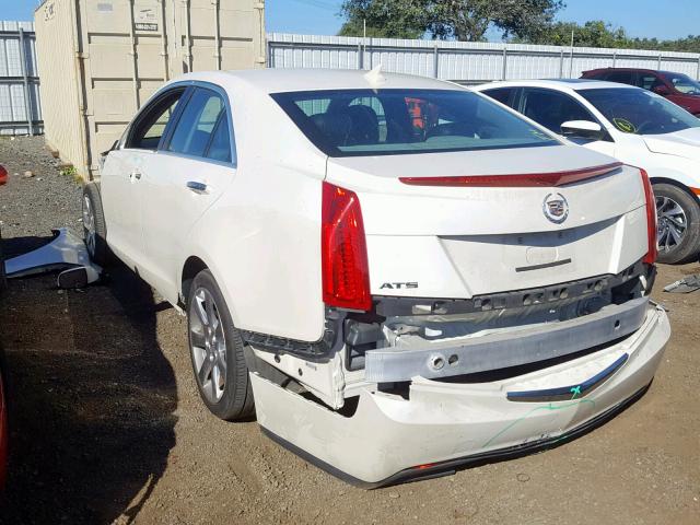 1G6AA5RA6D0173699 - 2013 CADILLAC ATS WHITE photo 3