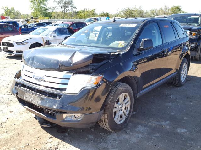 2FMDK38C18BA33168 - 2008 FORD EDGE SEL BLACK photo 2