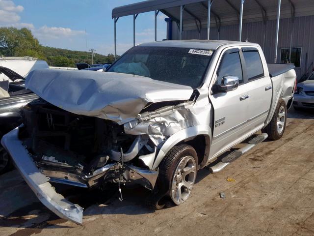 1C6RR7NT2FS765515 - 2015 RAM 1500 LARAM SILVER photo 2