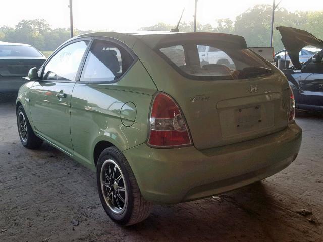 KMHCM3AC8BU186678 - 2011 HYUNDAI ACCENT GL GREEN photo 3