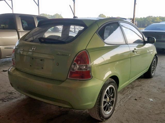 KMHCM3AC8BU186678 - 2011 HYUNDAI ACCENT GL GREEN photo 4