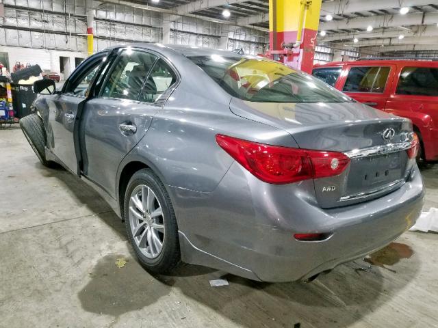 JN1BV7AR4FM415133 - 2015 INFINITI Q50 BASE GRAY photo 3