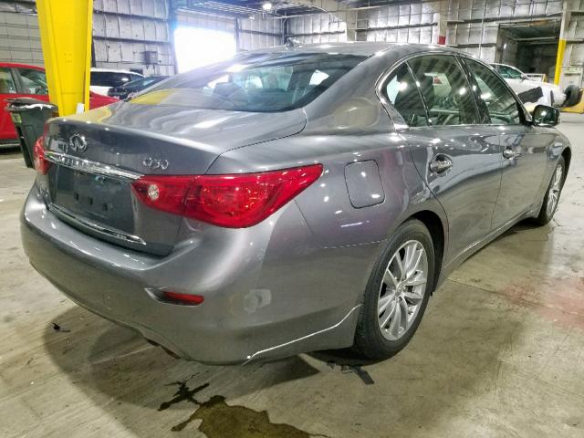 JN1BV7AR4FM415133 - 2015 INFINITI Q50 BASE GRAY photo 4