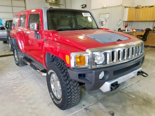 5GTEN13E898158405 - 2009 HUMMER H3 RED photo 1