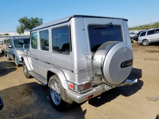 WDCYR46E43X137063 - 2003 MERCEDES-BENZ G 55 AMG SILVER photo 3