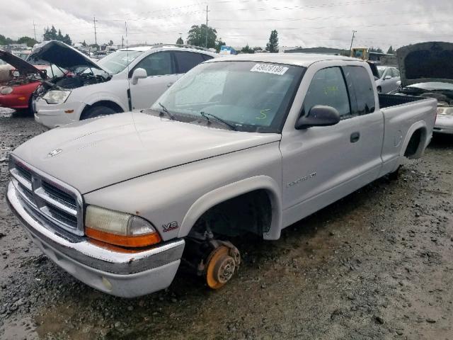 1B7GG22N6YS521593 - 2000 DODGE DAKOTA GRAY photo 2