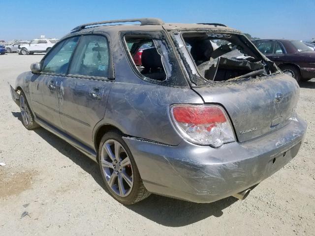 JF1GG74697H800878 - 2007 SUBARU IMPREZA WR GRAY photo 3