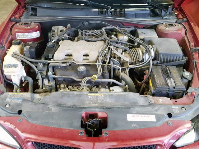 1G2NE52EX5M156810 - 2005 PONTIAC GRAND AM S MAROON photo 7