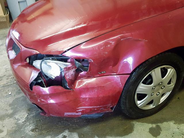 1G2NE52EX5M156810 - 2005 PONTIAC GRAND AM S MAROON photo 9
