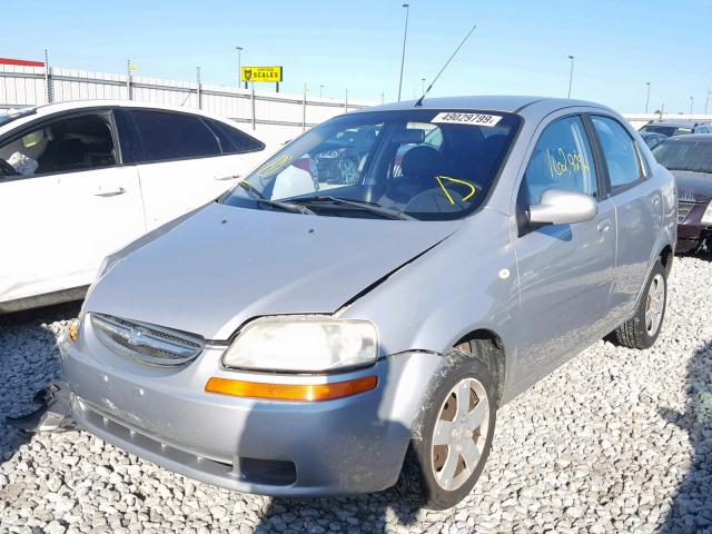 KL1TD56656B666432 - 2006 CHEVROLET AVEO BASE ვერცხლისფერი ფოტო 2