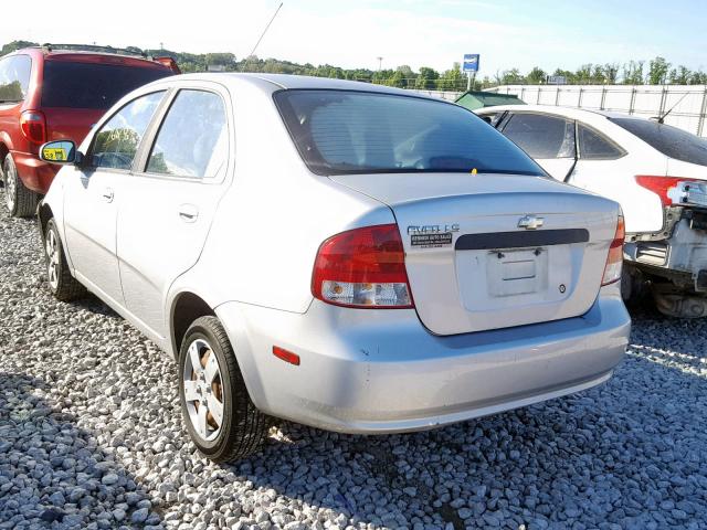 KL1TD56656B666432 - 2006 CHEVROLET AVEO BASE ვერცხლისფერი ფოტო 3