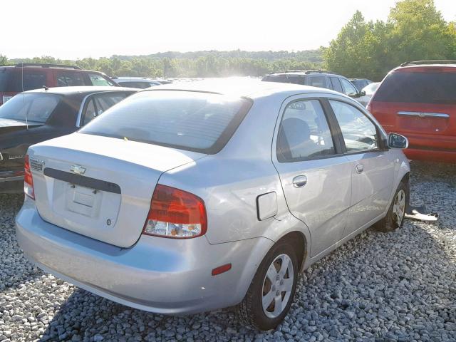 KL1TD56656B666432 - 2006 CHEVROLET AVEO BASE ვერცხლისფერი ფოტო 4