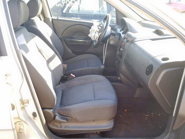 KL1TD56656B666432 - 2006 CHEVROLET AVEO BASE ვერცხლისფერი ფოტო 5