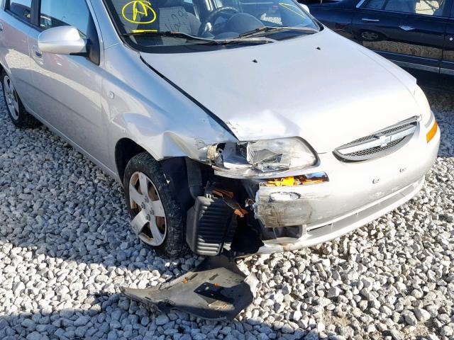 KL1TD56656B666432 - 2006 CHEVROLET AVEO BASE ვერცხლისფერი ფოტო 9
