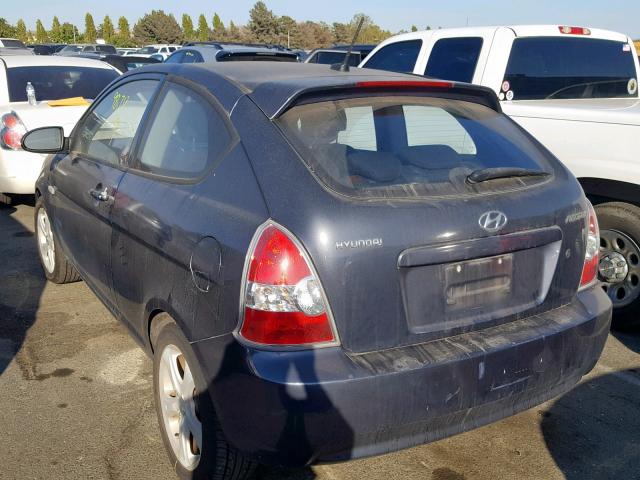 KMHCN36C18U079468 - 2008 HYUNDAI ACCENT SE BLUE photo 3