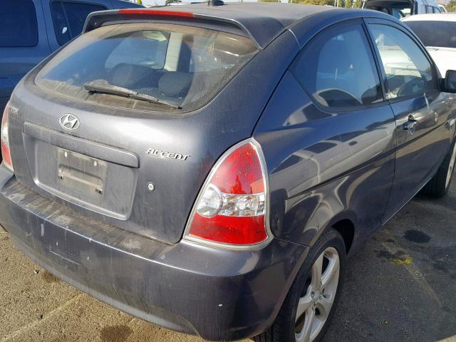 KMHCN36C18U079468 - 2008 HYUNDAI ACCENT SE BLUE photo 4