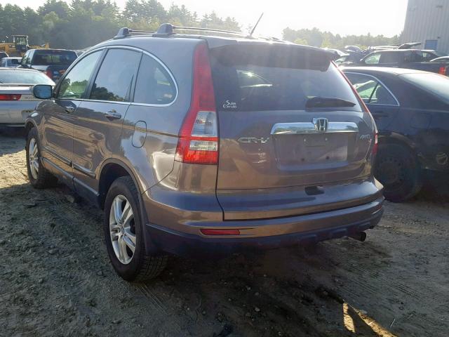 5J6RE4H74BL087043 - 2011 HONDA CR-V EXL GRAY photo 3