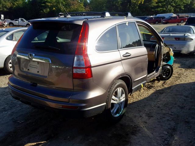 5J6RE4H74BL087043 - 2011 HONDA CR-V EXL GRAY photo 4