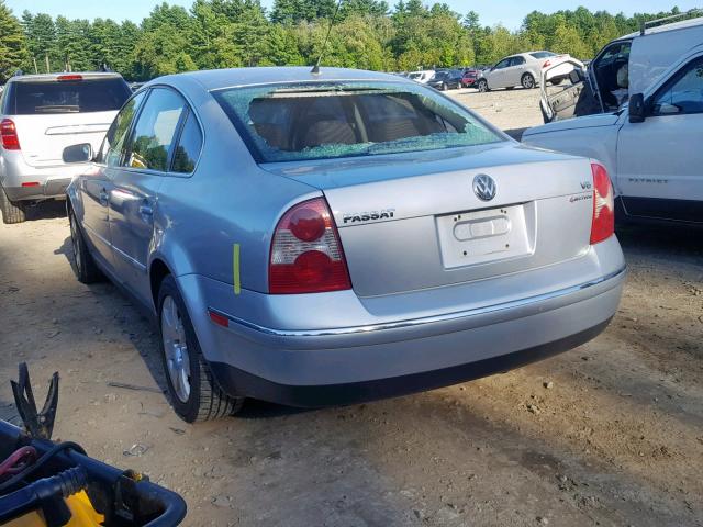 WVWTH63B92E251286 - 2002 VOLKSWAGEN PASSAT GLX SILVER photo 3