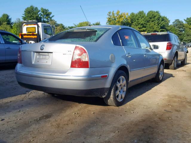 WVWTH63B92E251286 - 2002 VOLKSWAGEN PASSAT GLX SILVER photo 4