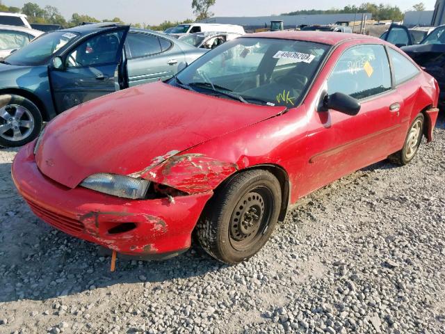 1G1JC1243W7142000 - 1998 CHEVROLET CAVALIER B RED photo 2