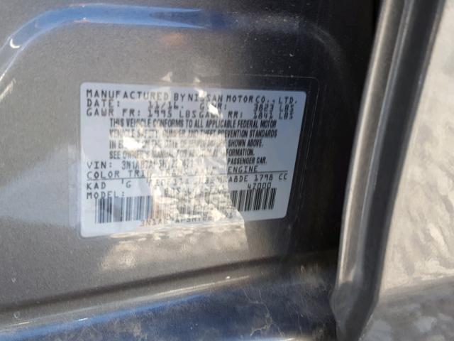 3N1AB7AP5HY228471 - 2017 NISSAN SENTRA GRAY photo 10