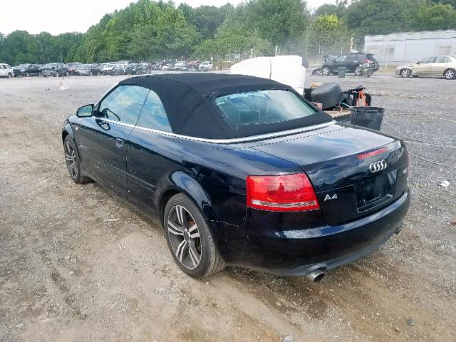 WAUDF48H07K018754 - 2007 AUDI A4 2.0T CA BLACK photo 3