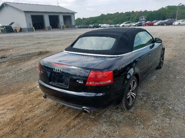 WAUDF48H07K018754 - 2007 AUDI A4 2.0T CA BLACK photo 4