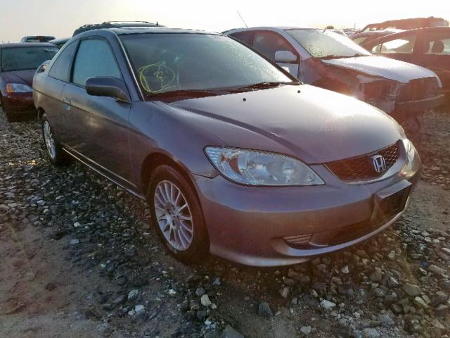 1HGEM22965L065170 - 2005 HONDA CIVIC EX SILVER photo 1